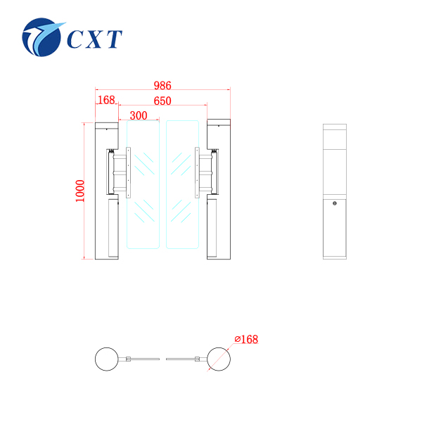 RFID Card Reader Swing Barrier Gate Turnstile130sl