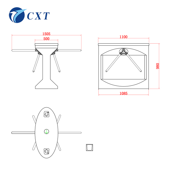  Dual Lane Tripod Turnstile CXT-SW1252