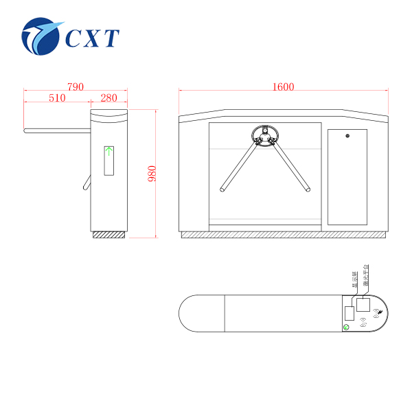  Scenic Spots Entrance Tripod Turnstile SW160